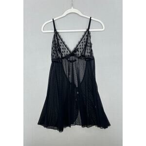 Intimissimi Sheer Black Coquette Babydoll Size L